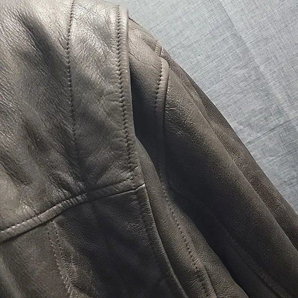 Wilson's VTG brown leather Thermal Insulated Bomber jacket Collared men's SZ L